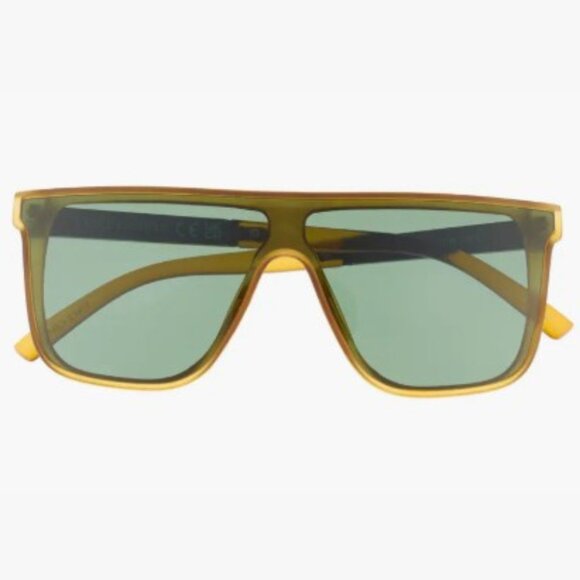 Vince Camuto Matte Green 63mm Flat Top Sunglasses - Unisex - Picture 1 of 11